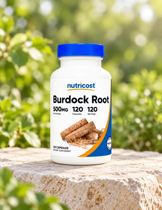 Корен от репей за черния дроб Nutricost, 500 mg, 120 капсули