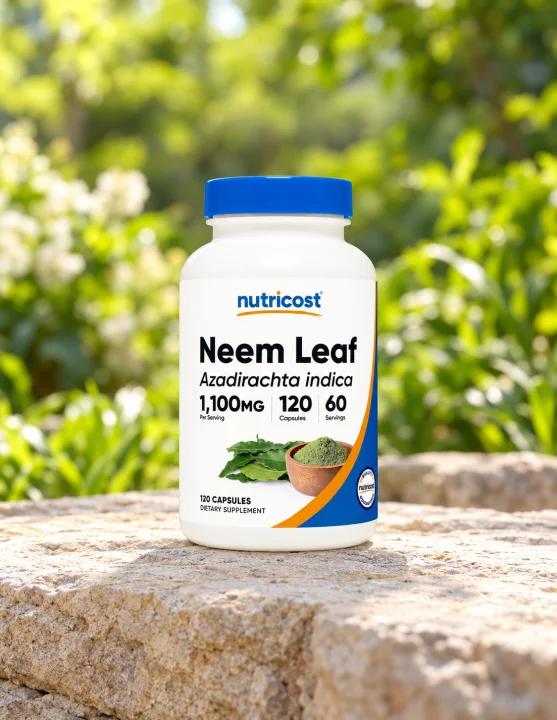 Нийм от листа за чревен комфорт Nutricost, 550 mg, 120 капсули