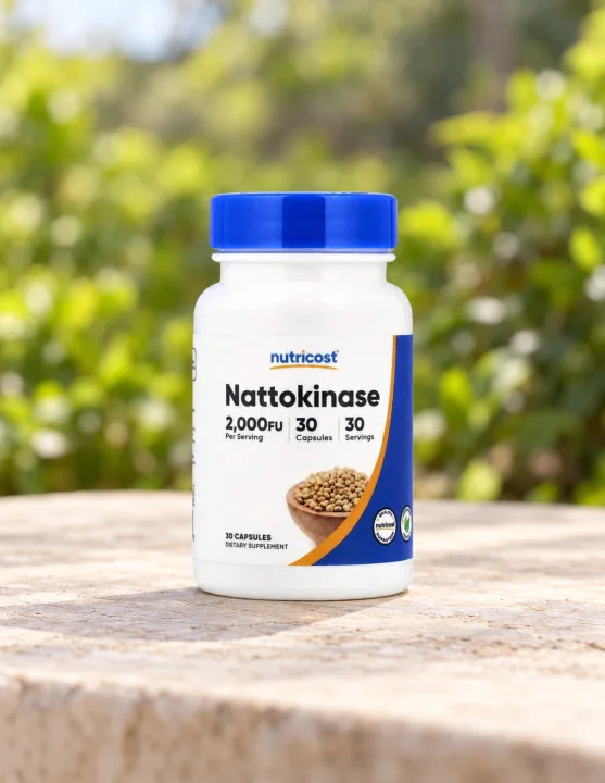 Натокиназа за сърдечносъдова подкрепа Nutricost, 100 mg, 30 капсули