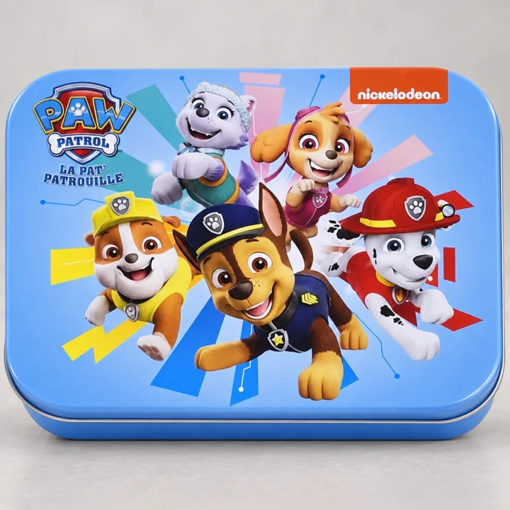 Детски пластири Paw Patrol в метална кутия FIGO, 24 броя