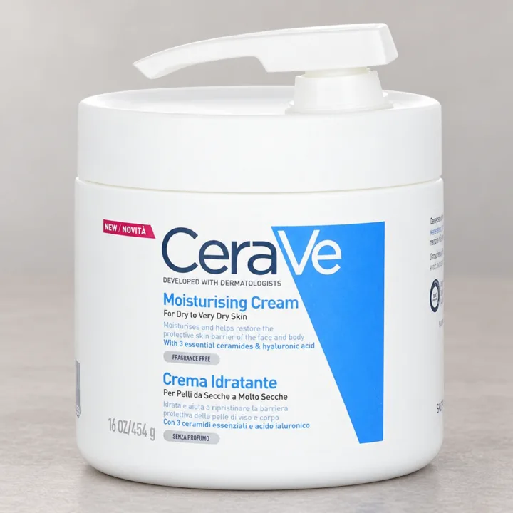 Крем с помпа за суха и много суха кожа CeraVe, 454 г