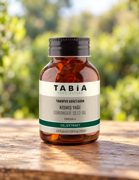 Масло от кориандър за метаболитна подкрепа Tabia, 500 mg, 60 софтгел капсули