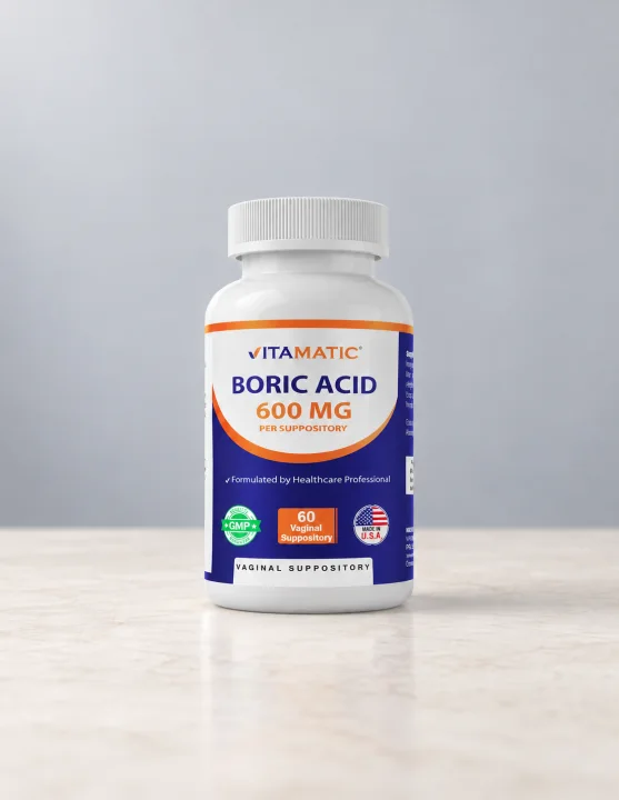 Вагинални супозитории с борна киселина Vitamatic, 600 mg, 60 броя