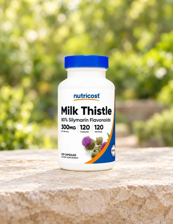 Екстракт от бял трън за черния дроб Nutricost, 250 mg, 120 капсули