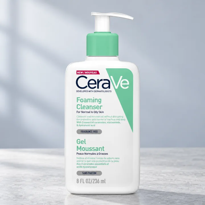 Пенещ се гел за нормална към мазна кожа CeraVe, 236 мл