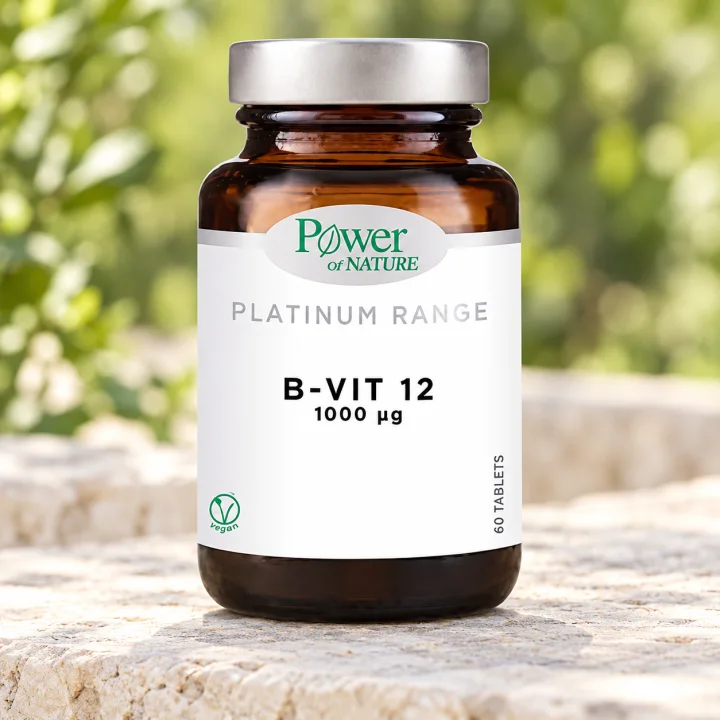 Витамин B12 за енергия Power of Nature, 1000 μg, 60 таблетки