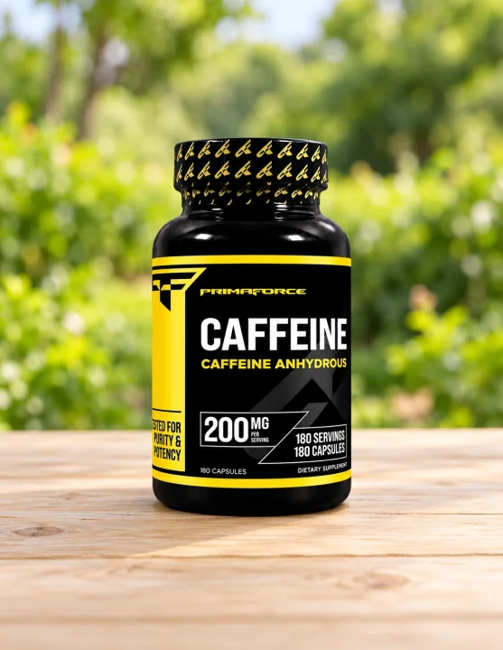 Кофеин за бодрост PrimaForce, 200 mg, 180 капсули