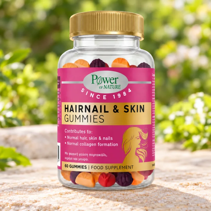 Желирани витамини за коса, кожа и нокти Power of Nature, 60 бонбона
