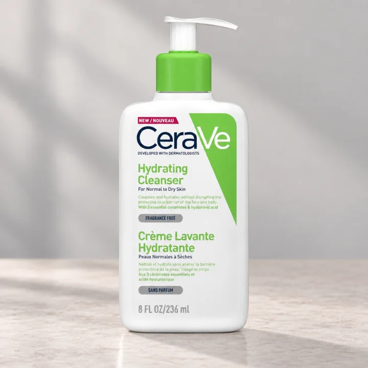 Хидратиращ измиващ крем за лице и тяло CeraVe, 236 мл