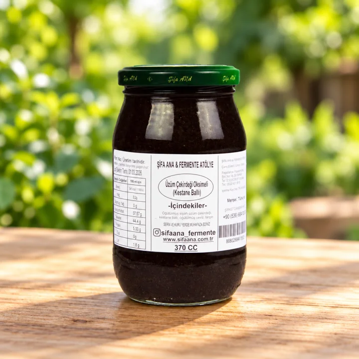Оксимел с гроздови семки, орехи и кестенов мед Şifa Ana, 370 ml