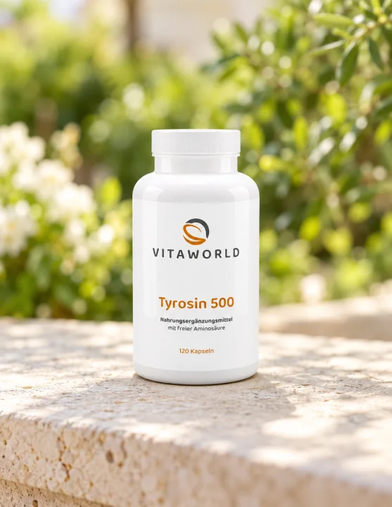 Тирозин за подкрепа на щитовидната жлеза Vita World, 500 mg, 120 капсули