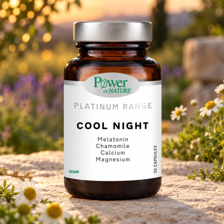 Мелатонин за заспиване Power of Nature Cool Night, 1 mg, 30 капсули