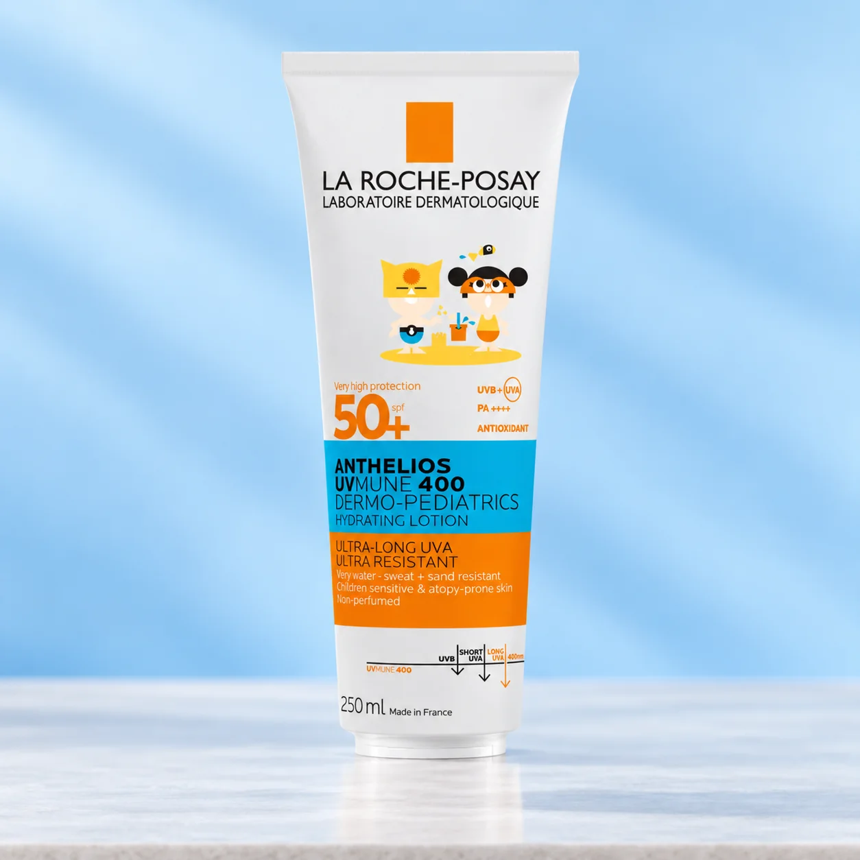 Детски слънцезащитен лосион La Roche-Posay UVMune 400, SPF 50+, 250 мл