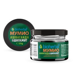 Шилажит мумио и ашваганда Биохерба, 20 грама