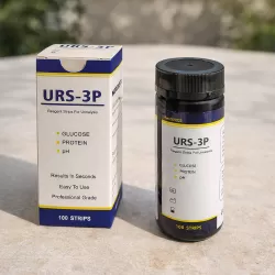 Тест ленти за БЕЛТЪК, PH и ГЛЮКОЗА В Урината  URS-3S х 50 бр.