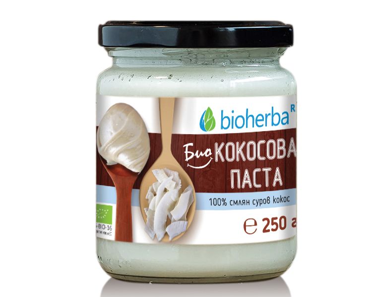 Биохерба - Био Кокосова паста 100% смлян суров кокос х 250 гр.