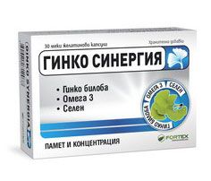 Гинко Синергия Омега 3 и Селен за памет и концентрация x 60 бр.