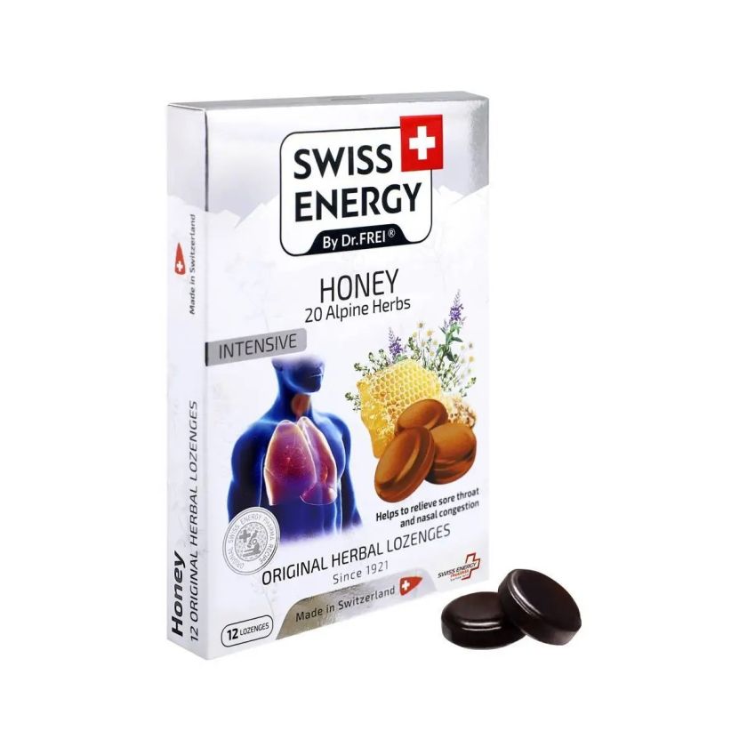 Билкови пастили за смучене Swiss energy с мед 
