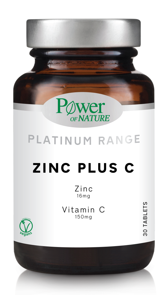Хранителна добавка Цинк 8 мг + Витамин С 75 мг., 30 таблетки, Power of Nature