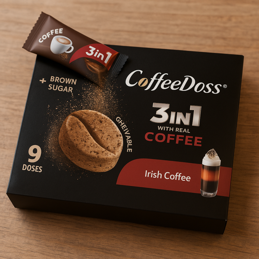 Кафе CaffeeDoss - под формата на таблетки за смучене - С ВКУС НА ИРЛАНДСКО КАФЕ, 135 бр