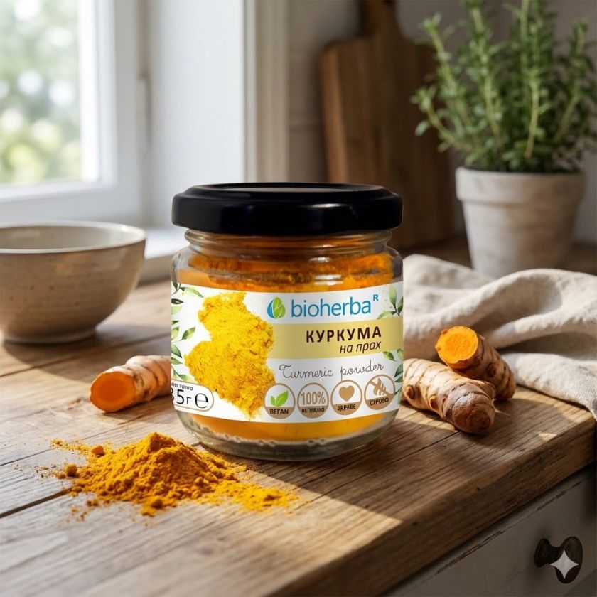 Био Куркума на прах Биохерба, 35 грама
