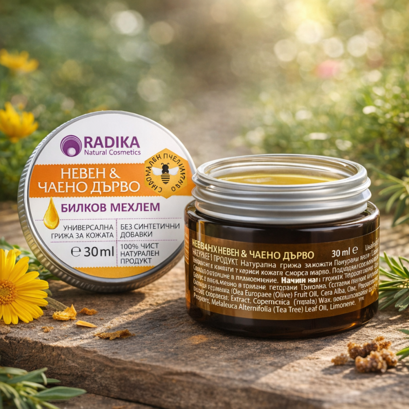 Мехлем от чаено дърво и невен Биохерба, 30 мл.