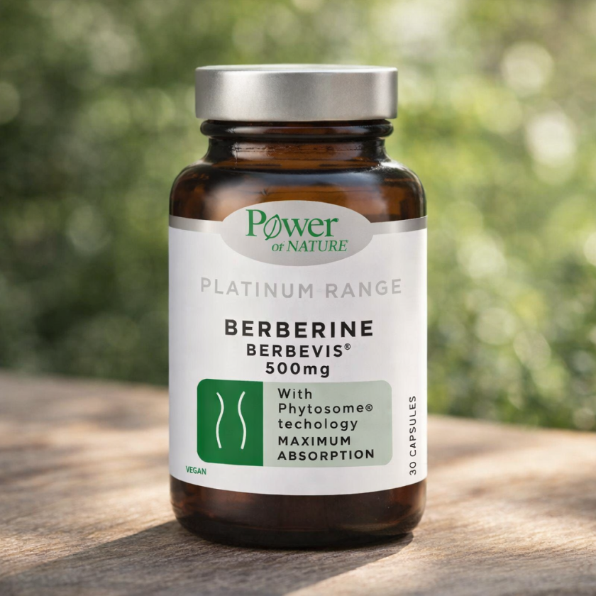 Берберин Платинум за регулиране на Холестерол и Кръвна захар, 500mg х 30 капсули, Power of Nature