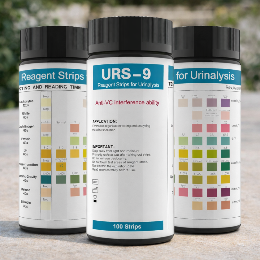 Тест ленти за 9 ПАРАМЕТЪРА в Урината URS-9А х 50 бр.