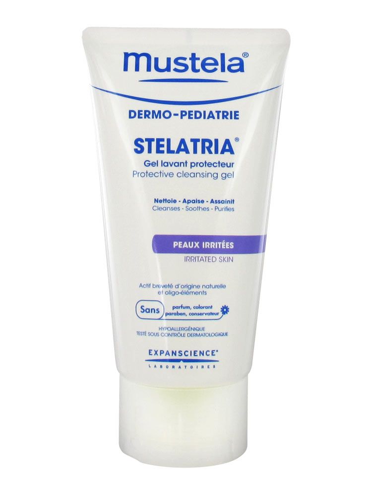 Мустела - Стелатрия, почистващ гел за възпалена кожа за бебета и деца - 150 мл.
