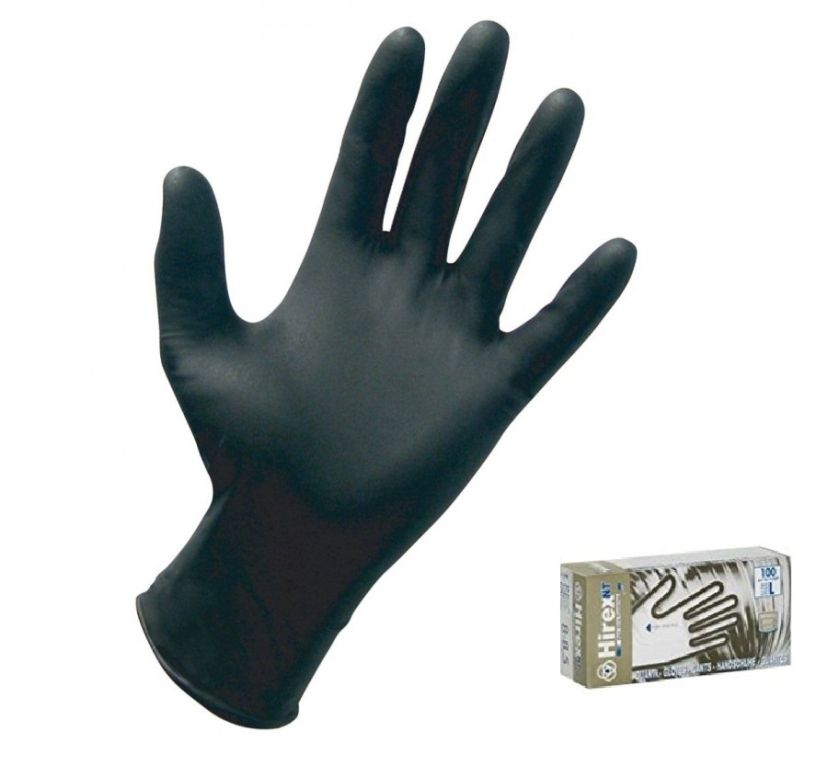 Ръкавици нитрил черни в размери S/M/L - 100 бр.