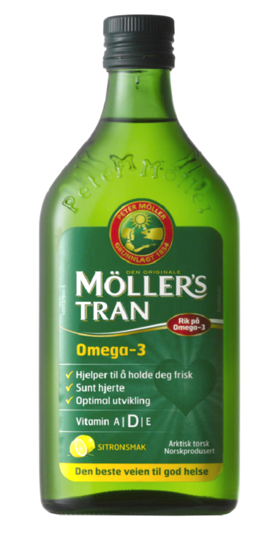 Мьолерс Омега-3 + витамини A,D,E, с вкус на лимон - 250 мл.