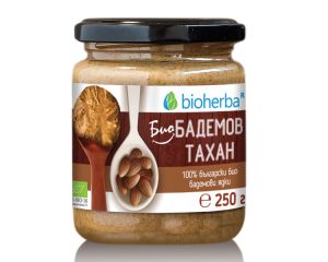 Биохерба - Био Бадемов тахан 100% смлени био бадемови ядки - 250 гр.