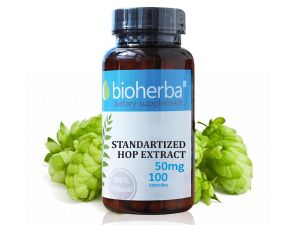 Биохерба – Стандартизиран екстракт от Хмел 50 мг. x 100 капсули