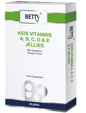 Бети Желирани витамини A, B, C, D, E за деца x 30 бр.