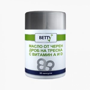 Бети масло от черен дроб на треска с витамин А+Д x 30 бр.