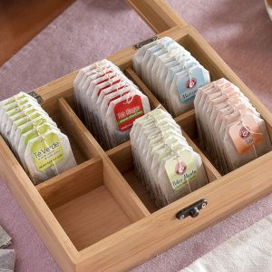 Кутия за чай от бамбук Bigbuy Taketokio