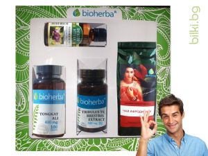 Здравословен пакет за мъжка сила в подкрепа на потентността - Биохерба 