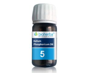Таблетки с минерална сол № 5, калиум фосфорикум D6 х 230 бр., Биохерба 100 мг.