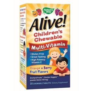 Мултивитамини и минерали за деца Natures Way, 30 дъвчащи таблетки