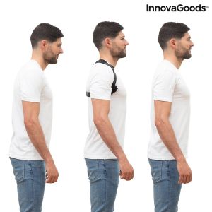 Регулируем колан за изправяне и поддържане стойката на гърба InnovaGoods, Черен, Универсален размер