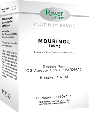Моуринол 60 капс., 600 мг. с масло от черен дроб на треска, Power of Nature