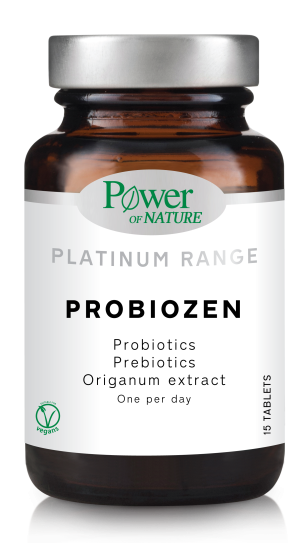 Пробиозен с пробиотици, пребиотици и екстракт от риган, 15 таблетки, 12g ℮, Power of Nature