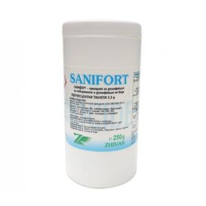 Санифорт Воден разтвор за басейни или дезинфекция на вода, Дезинфектант, 300 таблетки