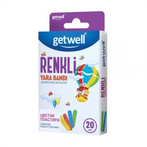 Водоустойчиви цветни пластири GetWell, 20 бр.