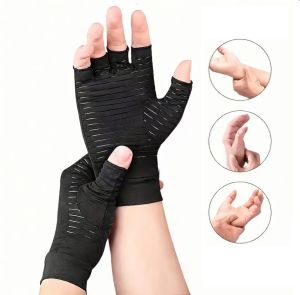 Компресивни ръкавици с медни влакна – за артрит, болки и схващане в ръцете