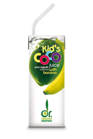 Кокосова вода за деца с банан - 200 мл. 