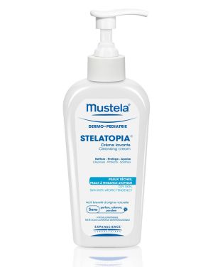 Мустела - Стелатопия, почистващ крем за атопична кожа за бебета и деца - 200 мл.