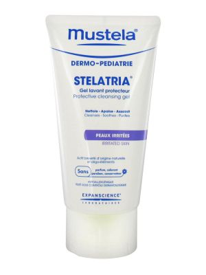 Мустела - Стелатрия, почистващ гел за възпалена кожа за бебета и деца - 150 мл.
