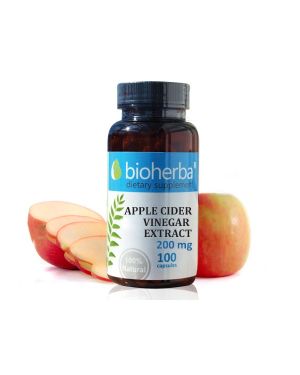 Биохерба - Ябълков оцет екстракт 200 мг. - 100 капсули
