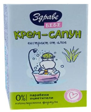 Крем-сапун Здраве Бебе с екстракт от алое вера х 75 гр. - Арома